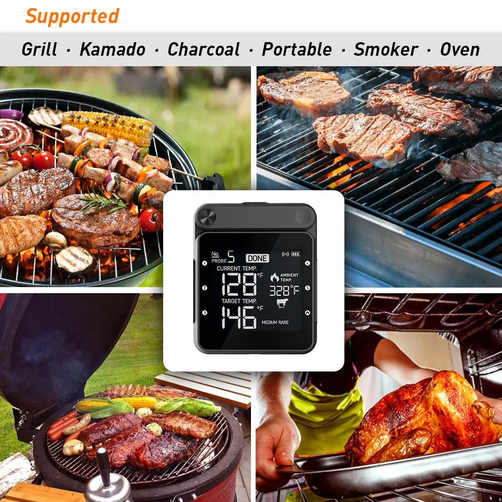 Termômetro de carne sem fio do ASSADO de Digitas WiFi com USB Oven Thermometer para o ASSADO