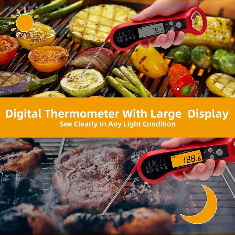 2022 2 novos em 1 termômetro de carne lido imediato para cozinhar o termômetro rápido & preciso do alimento de Digitas